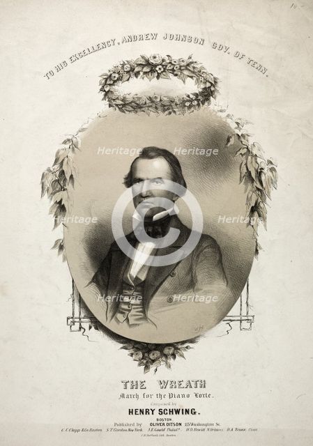 The Wreath - Sheet Music Cover. Creator: Winslow Homer (American, 1836-1910).