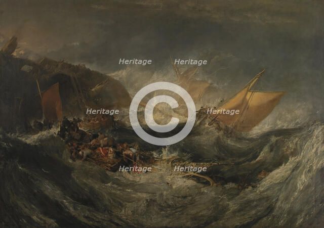 The Wreck of a Transport Ship, c 1810. Creator: Turner, Joseph Mallord William (1775-1851).