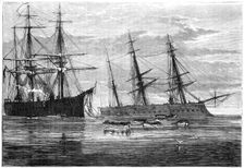 The wreck of HMS Vanguard 19th century