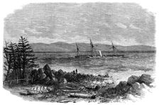 The wreck of The Bohemian, Montreal Ocean Company's steam-packet, off the coast of Maine, 1864. Creator: Unknown