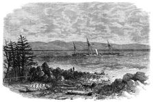 The wreck of The Bohemian, Montreal Ocean Company's steam-packet, off the coast of Maine, 1864. Creator: Unknown