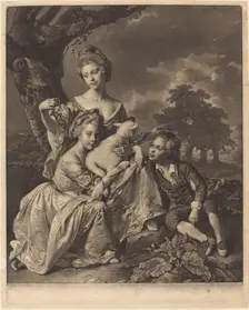 The Wright Family (The Bradshaw Children), 1769. Creator: Valentine Green