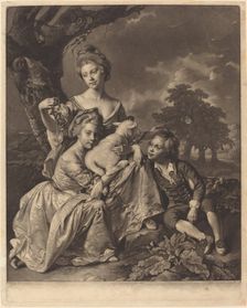 The Wright Family (The Bradshaw Children), 1769. Creator: Valentine Green