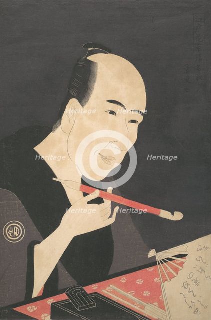 The Writer Santo Kyoden (a.k.a. Kitao Masanobu), ca. 1795., ca. 1795. Creator: Rekisentei Eiri.
