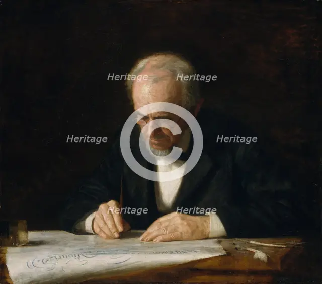 The Writing Master, 1882. Creator: Thomas Eakins.