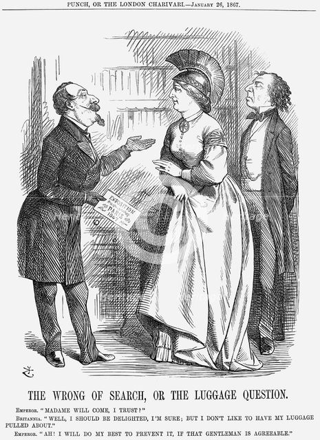 'The Wrong of Search, or The Luggage Question', 1867 Creator: John Tenniel.