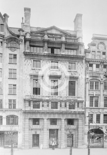 The WSPU's new London headquarters at Lincoln's Inn House, Kingsway, 1912. Creator: Unknown.