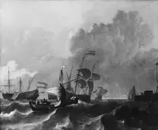 The Y off Amsterdam, c.1680-c.1708. Creator: Ludolf Backhuysen I