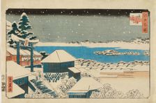 The Yushima Tenjin Shrine, from the series "Edo meisho" (Famous Places in Edo), 1858. Creator: Utagawa Hiroshige II