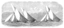 The Yacht Matches in the Thames: Royal London Yacht Club, May 30: the cutters off Southend, 1864. Creator: Smyth