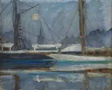 The yacht basin at Deauville, c1910. Creator: Bonnard; Pierre (1867-1947)