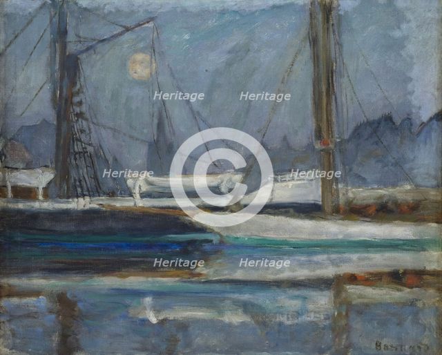 The yacht basin at Deauville, c1910. Creator: Bonnard; Pierre (1867-1947).
