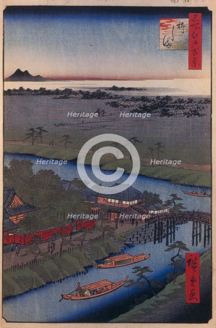 The Yanagishima Island (One Hundred Famous Views of Edo), 1856-1858. Artist: Hiroshige, Utagawa (1797-1858)