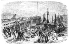 The Yarmouth Herring Fishery - Return of the Boats, 1856. Creator: Walter Ray Woods