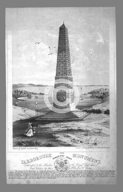 'The Yarborough Monument, Bembridge Down', late 19th century.  Creator: William Evans.