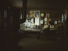 The yardmaster's office at the receiving yard, North Proviso(?), C & NW RR, Chicago, Ill., 1942. Creator: Jack Delano