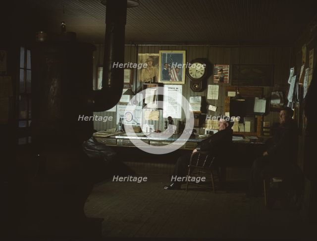 The yardmaster's office at the receiving yard, North Proviso(?), C & NW RR, Chicago, Ill., 1942. Creator: Jack Delano.