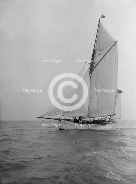 The yawl 'Colleen' under way, 1912. Creator: Kirk & Sons of Cowes.