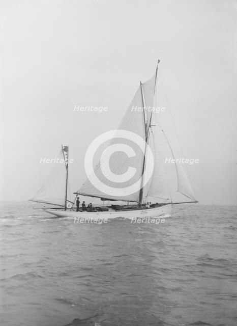 The yawl 'Colleen' under way, 1912. Creator: Kirk & Sons of Cowes.