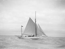 The yawl Colleen under way, 1912. Creator: Kirk & Sons of Cowes