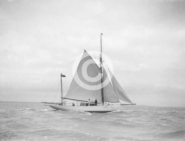 The yawl 'Colleen' under way, 1912. Creator: Kirk & Sons of Cowes.
