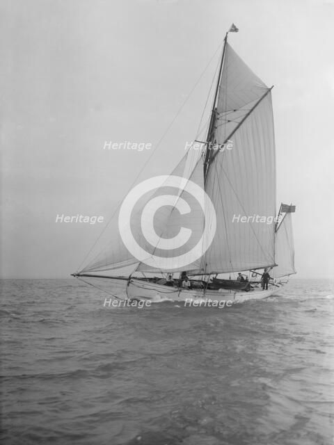 The yawl 'Colleen' under way, 1912. Creator: Kirk & Sons of Cowes.