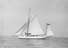 The yawl Imatra under sail, 1913. Creator: Kirk & Sons of Cowes