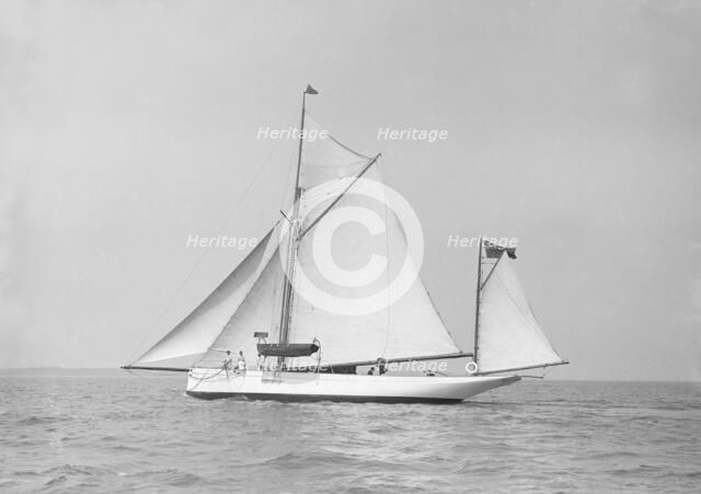 The yawl 'Imatra' under sail, 1913. Creator: Kirk & Sons of Cowes.