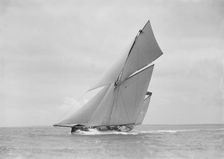 The yawl Joyce sailing in good wind, 1911. Creator: Kirk & Sons of Cowes