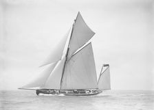 The yawl Joyce sailing in good wind, 1911. Creator: Kirk & Sons of Cowes