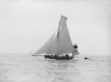 The yawl Lola under sail, 1913. Creator: Kirk & Sons of Cowes