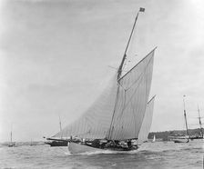 The yawl Valentine under sail, 1909. Creator: Kirk & Sons of Cowes