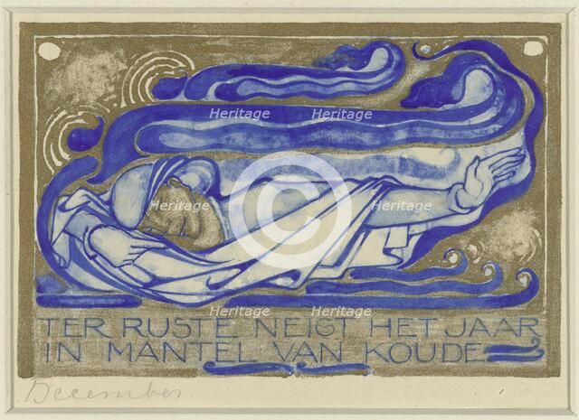 The year rests in a cold cloak, December, c. 1929. Creator: Willem Arondeus.