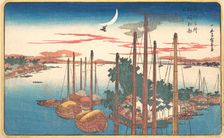 The Year's First Song of the Cuckoo at Tsukudajima, 1831., 1831. Creator: Ando Hiroshige