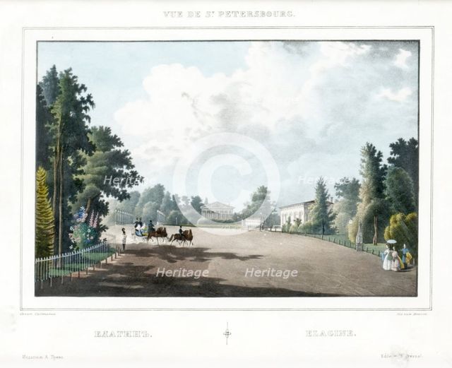The Yelagin Palace at Saint Petersburg. Artist: Sadovnikov, Vasily Semyonovich (1800-1879)