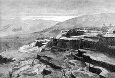 The Yellowstone Lake Region of North America: Mammoth Hot Springs on Gardiner's River, 1874. Creator: Unknown
