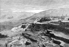 The Yellowstone Lake Region of North America: Mammoth Hot Springs on Gardiner's River, 1874. Creator: Unknown