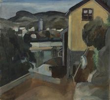The yellow House in Risor, 1922. Creator: Otto Emil Johansen