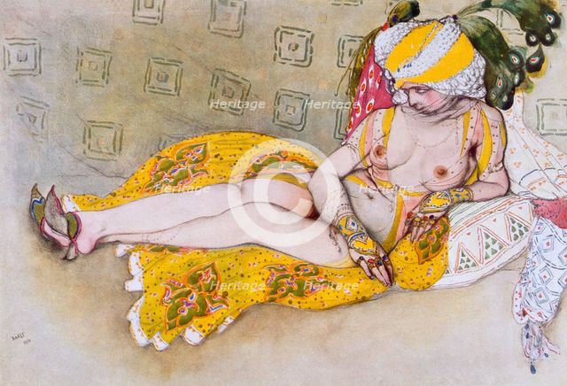 The Yellow Sultana, 1916. Creator: Leon Bakst (1866 - 1924).