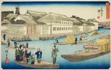The Yoroi Ferry (Yoroi no watashi), from the series "Exceptional Views of Edo (Koto..., c.1835/39. Creator: Ando Hiroshige