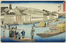 The Yoroi Ferry (Yoroi no watashi), from the series "Exceptional Views of Edo (Koto..., c.1835/39. Creator: Ando Hiroshige
