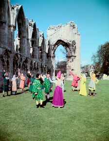 The York Mystery Plays, York Festival, St Mary's Abbey, York, c1960s. Creator: Arthur Charles Kirby Ware