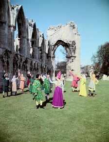The York Mystery Plays, York Festival, St Mary's Abbey, York, c1960s. Creator: Arthur Charles Kirby Ware
