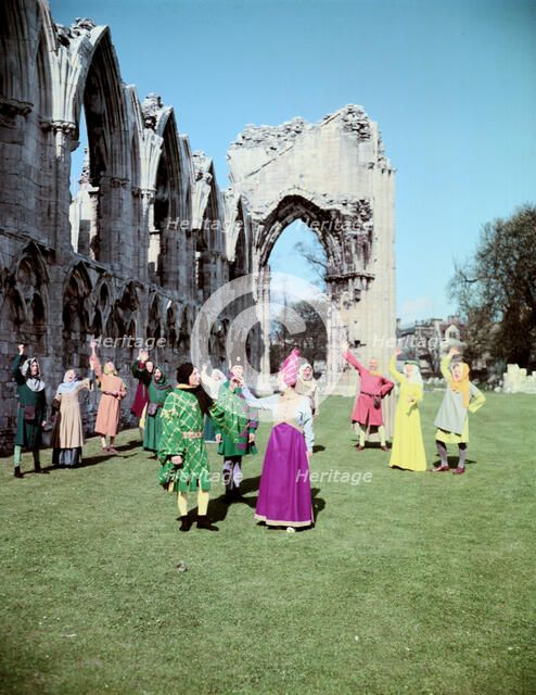 The York Mystery Plays, York Festival, St Mary's Abbey, York, c1960s.  Creator: Arthur Charles Kirby Ware.
