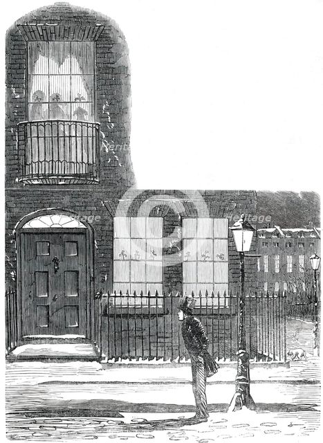 The Young Man Who is Alone, on Christmas Day - drawn by Leech, 1850. Creator: Unknown.