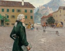 The Young Mozart in Salzburg . Creator: Nowak, Otto Robert (1874-1945)