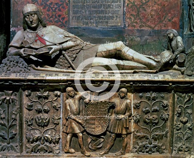The Young Nobleman of Siguenza, tomb of Martin Vazquez de Arce in the chapel of St. Catherine in …