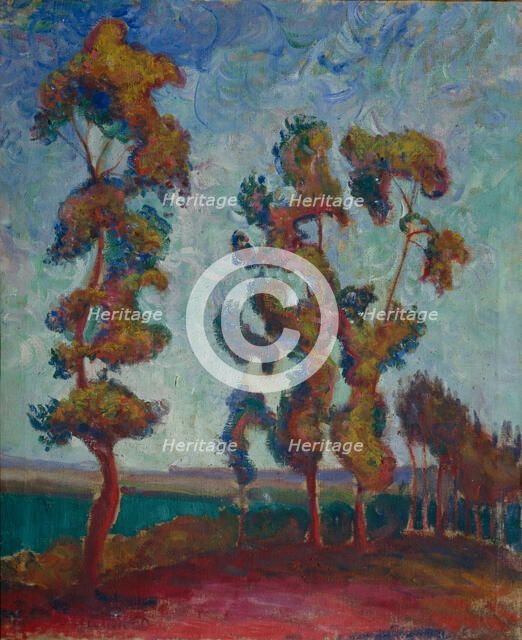 The Young Oaks, 1915. Artist: Denisov, Vasily Ivanovich (1862-1921)