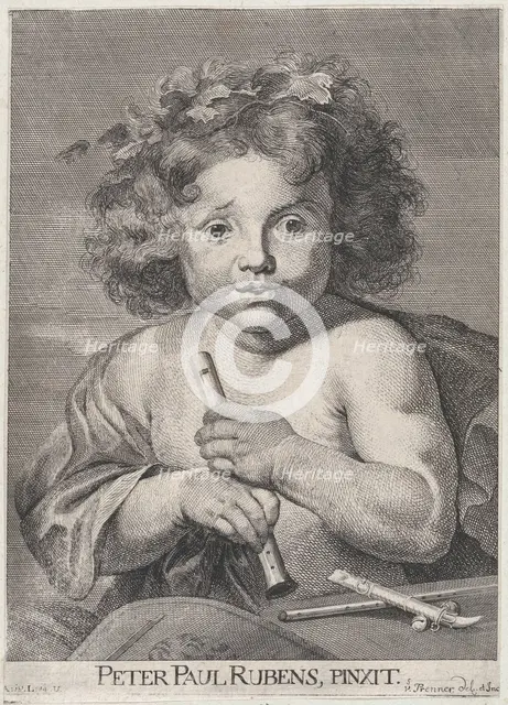 The Young Bacchus, holding a flute, 1728. Creator: Anton Joseph von Prenner.