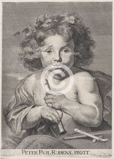 The Young Bacchus, holding a flute, 1728. Creator: Anton Joseph von Prenner.